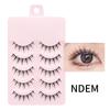 Dingsen Pestañas Postizas Mayoreo Suministro Estable 5 Pares de Pestañas Maquillaje Natural Maquillaje Diario Pestañas Cos