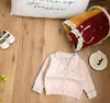 Suéter para Niña Otoño/Invierno 2026 Estilo Coreano Moda Punto de Encaje con Lunares Cárdigan Abrigo Versátil para Niña Pequeña