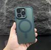 Adecuado para iPhone16pro Funda de Teléfono Translúcida Mate Apple 15 Lente de Metal 14 Funda Dura de PC Integral Resistente a Caídas