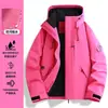 Chaqueta Luotuo Azul con Caparazón para Mujer, Otoño/Invierno, Resistente al Viento, Impermeable, 3 en 1, Chaqueta de Escalada y Senderismo para Hombre