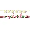 Banner de Guirnalda de Papel para Carta de Navidad Transfronteriza Flor de Papel de Navidad Colgante Bandera Colgante Decoración de Ambiente Fiesta Bandera de Tirar