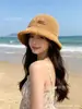 Nuevo Sombrero de Sol Beige Ins Estilo Coreano Nicho Sombrero de Pescador Ala Ancha Verano Viaje al Aire Libre Protección Solar Sombrero de Sol