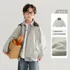 Chaqueta Abrigo Infantil para Niños 2026 Primavera Otoño Nuevo Estilo Niños Solapa Superior Niño Otoño Guapo Ropa Casual