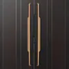 Manija de Puerta Antigua China Manija de Puerta de Cristal Manija de Acero Inoxidable Manija de Puerta Corredera de Doble Apertura para Villa Lista para la Venta