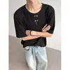 Camiseta de Marca de Moda con Diseño de Estampado de Letras Manga Corta para Hombre Verano 2026 Casual de Nicho Versátil Camiseta de Cuello Redondo