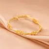 Pulsera de nudo retorcido de cuerda de cáñamo con lazo, diseño de nicho, pulsera de temperamento chapada en oro de alta calidad, venta al por mayor