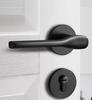 Fechadura da porta do quarto interno mudo fechadura mecânica de madeira fechadura da porta atacado casa simples alumina preto split lock