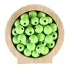 Amazon Cuentas para niños color sólido 15MM cuentas de madera de color cuentas redondas de madera sueltas cuentas de madera accesorios diy pulsera