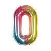 Globo digital de 16 pulgadas del 0 al 9 para Año Nuevo, luna llena, fiesta de cumpleaños, decoración, globo de película de aluminio degradado, venta al por mayor