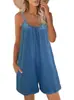 Mono de Color Sólido 2026 Comercio Exterior Transfronterizo Nuevo de Verano para Mujer Europeo y Americano Amazon Casual Pantalón Corto de Tirantes
