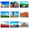 Imanes de vidrio decorativos de Liaoning Panjin, pegatinas decorativas de paisajes de playa, jardín y lago para el hogar y recuerdos de viaje