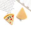 Colgante de resina naranja hamburguesa naranja pizza pan colgante llavero creativo DIY accesorios de joyería colgante