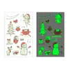 Fornecimento Transfronteiriço Adesivos de Tatuagem de Natal à Prova d'Água Desenho Animado Boneco de Neve Festa Infantil Adesivos de Tatuagem Luminosos Tatuagem