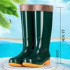 Sapatos de Chuva Femininos de Cano Alto Quatro Estações Algodão Quente Antiderrapante Sapatos Aquáticos Roupa para Dia Chuvoso Sapatos Impermeáveis Botas de Chuva de Cano Médio para Adultos Sapatos de Borracha