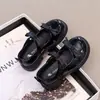 Zapatos Mary Jane de cuero estilo británico para niñas con lazo, zapatos de suela blanda, zapatos de princesa para primavera y otoño, zapatos escolares para actuaciones infantiles