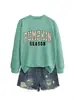 Amazon eBay sitio independiente casual cómoda elegante temporada de calabaza sudadera floral de calabaza para mujer