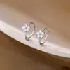 Pendientes de flor con pasador de plata 925, tachuelas de lujo ligero para mujer, modernos y elegantes, nuevos pendientes de verano con diseño de nicho