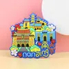 Imanes de nevera con monumentos de ciudades chinas, resina creativa 3D tridimensional de atracciones turísticas, recuerdos, imanes culturales y creativos, y artículos de regalo