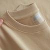 340G de alta qualidade de cerâmica pesada lixamento algodão manga longa T-shirt masculina cor sólida gola redonda primavera e outono ombro base camisa coletes