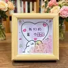 Regalo del Festival Qixi para Parejas 520: Marco de Fotos de Escritorio con Diseño de Cachorro de Salud Mental, Adorno Commemorativo de San Valentín con Dibujo Lineal, Dropshipping para el Festival Qixi