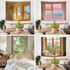 Tapiz Popular Estilo Ins Nórdico con Paisaje de Ventana, Tapiz de Pared Artístico, Decoración del Hogar, Pintura Mural, Tapiz