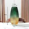 Jarrón de Vidrio con Rayas Horizontales Estilo Europeo, Recipiente Transparente para Arreglos Florales Hidropónicos, Flores Frescas, Decoración de Mesa de Comedor en Sala de Estar, Adorno de Jarrón de Vidrio
