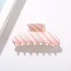 Nuevo pinza de tiburón colorida de lunares transfronteriza, pinza para el pelo semicircular de ABS, clásica y atemporal, accesorio para el pelo de pinza con estampado versátil