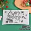 Estuche Navideño Doodle para Niños Hecho a Mano DIY Bolsa de Papelería para Pintar Regalo Estudiantes de Primaria Pequeños Regalos Navideños Estuche