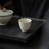 Taza de té elegante con esmalte ceniza estilo Dinastías Tang y Song, Juego de té Kung Fu para uso doméstico, Taza individual para beber té, Taza pequeña de cerámica para degustación de té