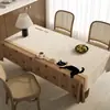 Mantel de comedor atmosférico modelo nuevo 2026, sensación de lujo ligero y alta gama, impermeable, a prueba de aceite, lavable, mantel rectangular para mesa de café