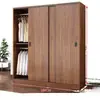 Armario con puertas correderas de madera maciza para uso doméstico en el dormitorio, armario grande moderno y sencillo para niños, armario de almacenamiento económico para apartamentos de alquiler