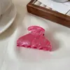 Presilha de Cabelo de Acetato de Alto Padrão Estilo Coreano com Strass Versátil Presilha para Rabo de Cavalo Alto para Mulheres Clipe de Tubarão Meio Redondo Acessório de Cabelo