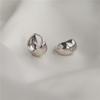 Aretes de Arco de Moda Europea y Americana de Plata S925 Estilo Frío Gota de Agua Aretes Elegantes Moda para Mujer Aretes de Metal Exagerados Tendencia