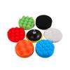 Novo Conjunto de 8 Peças de Pads Hexagonais para Polimento e Enceramento de Carro com Roda de Esponja Ondulada, Conjunto de Bolas de Lã Autoadesivas e Roda de Pano