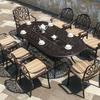 Fabricante Mesa Longa Externa Varanda Externa Pátio Jardim Mesa e Cadeiras de Alumínio Fundido para Exterior Lazer ao Ar Livre de Luxo Leve