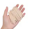 Herramientas para Uñas al por Mayor Palito de Madera Naranja Palillo de Madera Empujador de Cutícula 11.4cm Palito de Madera Naranja de Doble Punta 100 Piezas/Bolsa Palillo para Puntos