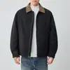 Chaqueta de Plumas de Suede y Felpa para Hombre Mo Mai Ke Alta Inteligencia para Viajes al Trabajo Estilo Invierno 26 Cuello de Color Contrastante Chaqueta de Plumas para Hombre 88952.