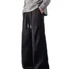 Pantalones casuales holgados versátiles de moda de otoño para hombre, pantalones largos rectos simples, elegantes y relajados de color liso, nuevos