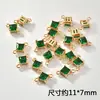 Acessórios de Material para Joias Brincos Artesanais DIY de Cristal de Vidro Romboidal Colorido Duplo Pendurado