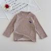 Camiseta Interior Térmica para Niños para Primavera y Otoño, Camiseta de Manga Larga con Forro Polar para Niños y Niñas, Nueva Ropa de Moda con Cuello Semi Alto