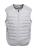 Nueva colección de otoño e invierno de Tongkezhe: cuello mao, chaleco acolchado sin mangas, chaqueta de color liso para hombres jóvenes