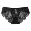 Ropa interior de encaje para niña Ropa interior sexy para mujer Nueva Cintura media Cómoda Puro Verano Malla fina Transpirable Semitransparente