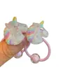 Diadema Trenzada Arcoíris para Niños Goma para el Cabello Muñeco de Dibujos Animados Lindo Goma Elástica Accesorios para el Cabello DIY Estuche de Cuero para Mujer Venta al por Mayor