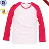 T-shirt casual masculina fina algodão pescoço redondo cor combinando ombro manga comprida T-shirt para figura impressão publicidade logotipo multi-cor