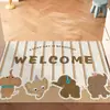 Tapete de seda para casa com desenho de cachorrinho, tapete de chão para entrada, resistente à sujeira, resistente ao desgaste, PVC, pode ser cortado, o tapete doméstico pode ser usado para cabelo