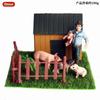 Juguete infantil simulación micro paisaje planta árbol frutal modelo paisaje árbol escena árbol arena mesa decoración animal modelo