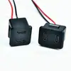 Conector Fêmea de Solda por Pressão Direta Dupla Camada Tipo-C 2P, Porta C de Carregamento Duplo Tipo Cartão, Porta C de Carregamento Pequena