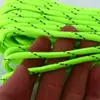 Corda fluorescente Fornecimento direto da fábrica com tira refletora paracord corda de barraca tecelagem armazenamento fixação corda luminosa à prova de vento
