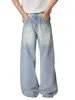 Ropa para Hombre Maple House / Nueva Colección Primavera: Estilo High Street Americano, Pierna Ancha, Jeans de Alta Calidad Rasgados de Corte A Holgados