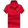 Camiseta de Manga Corta para Hombre con Cuello de Solapa Verano Negocios Color Sólido Juvenil Corte Ajustado Bordada Manga Corta Camiseta para Hombre Top